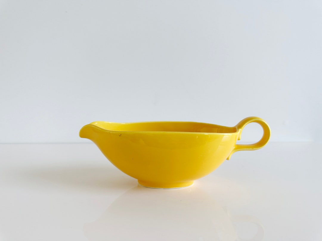 Rhythm Yellow Gravy Boat by Homer Laughlin Ceramic USA Vintage 1950s Etsy