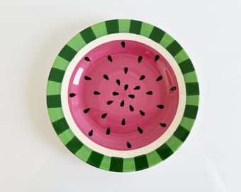 Vintage Watermelon Dinnerware Summer Entertaining Plates Nantucket Home 1990s