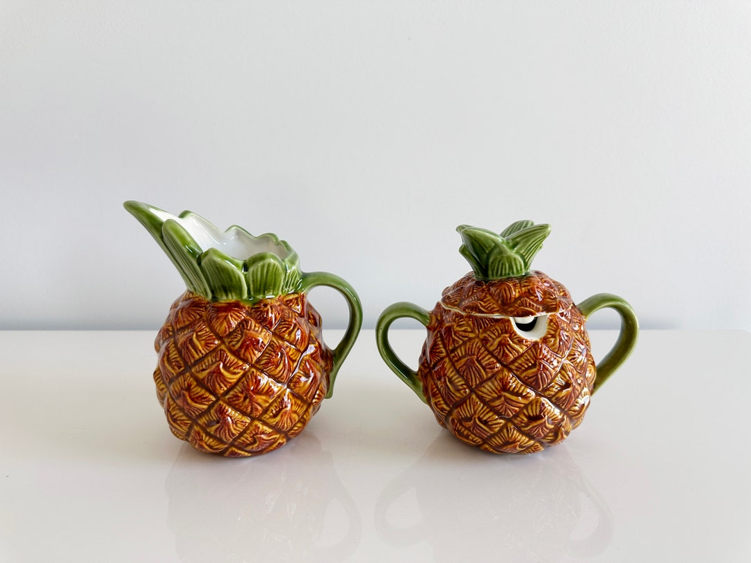 Pineapple Pitcher & Creamer Homemade Ceramic Mold Vintage 1970s - Etsy
