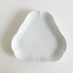 Vintage Royal Copenhagen Half White Lace Triangular Cake Plate Denmark