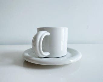 Vintage Jepcor International China Seas White Flat Cups & Saucers