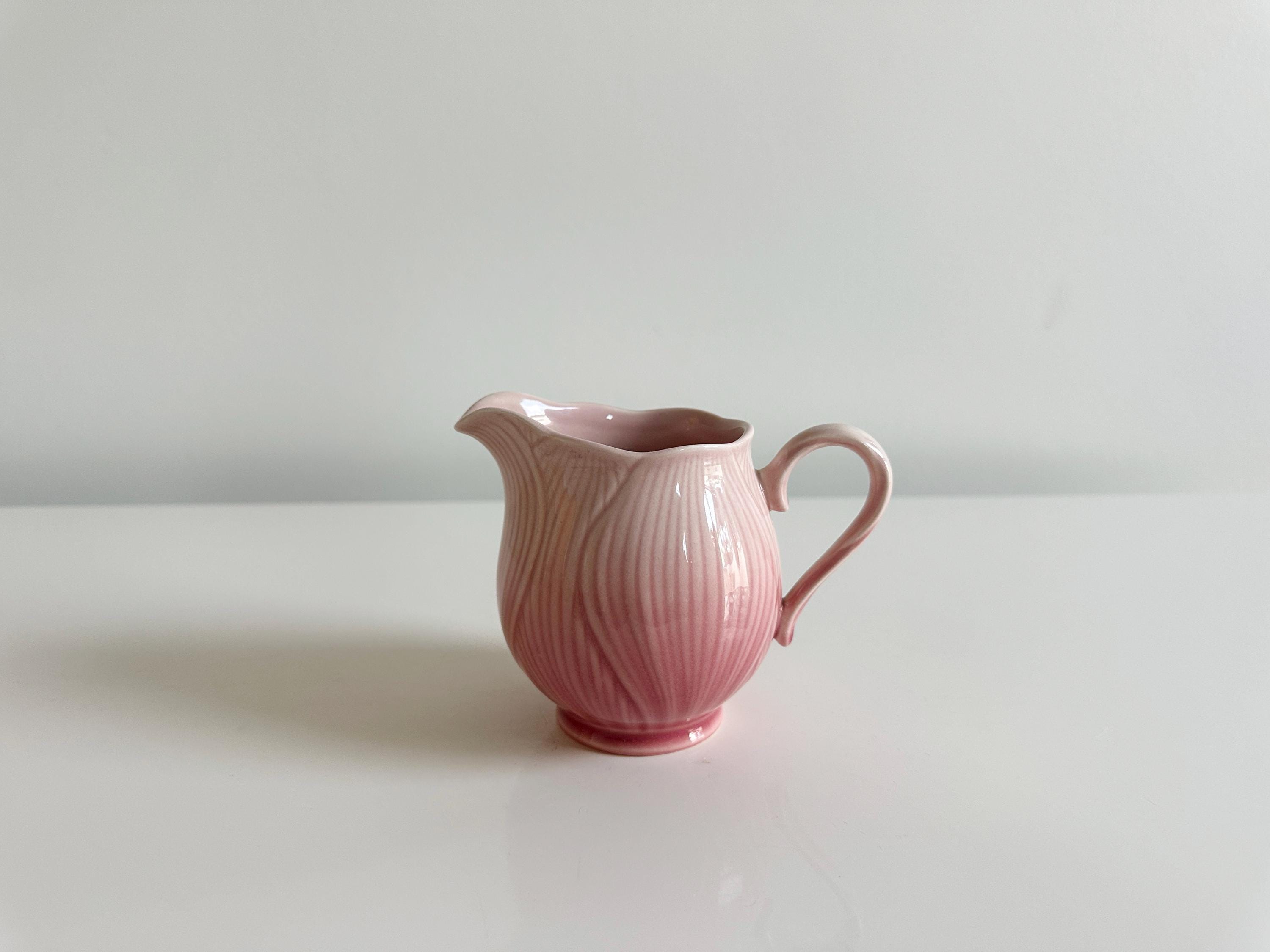 Mikasa Spring Floral Pink Hibiscus Flower-shaped Creamer Japan