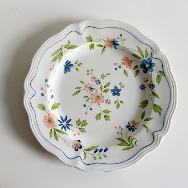 Country French Floral Ironstone Mixed Lot Dinner Ware Service for 10 Sears Japan Vintage 1970s