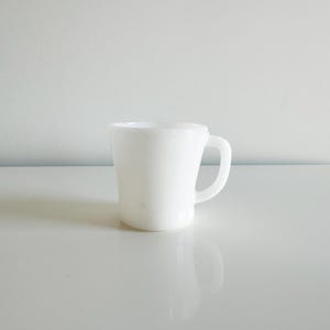 Heat Proof White Milk Glass Mug by Federal Glass Vintage 1960s