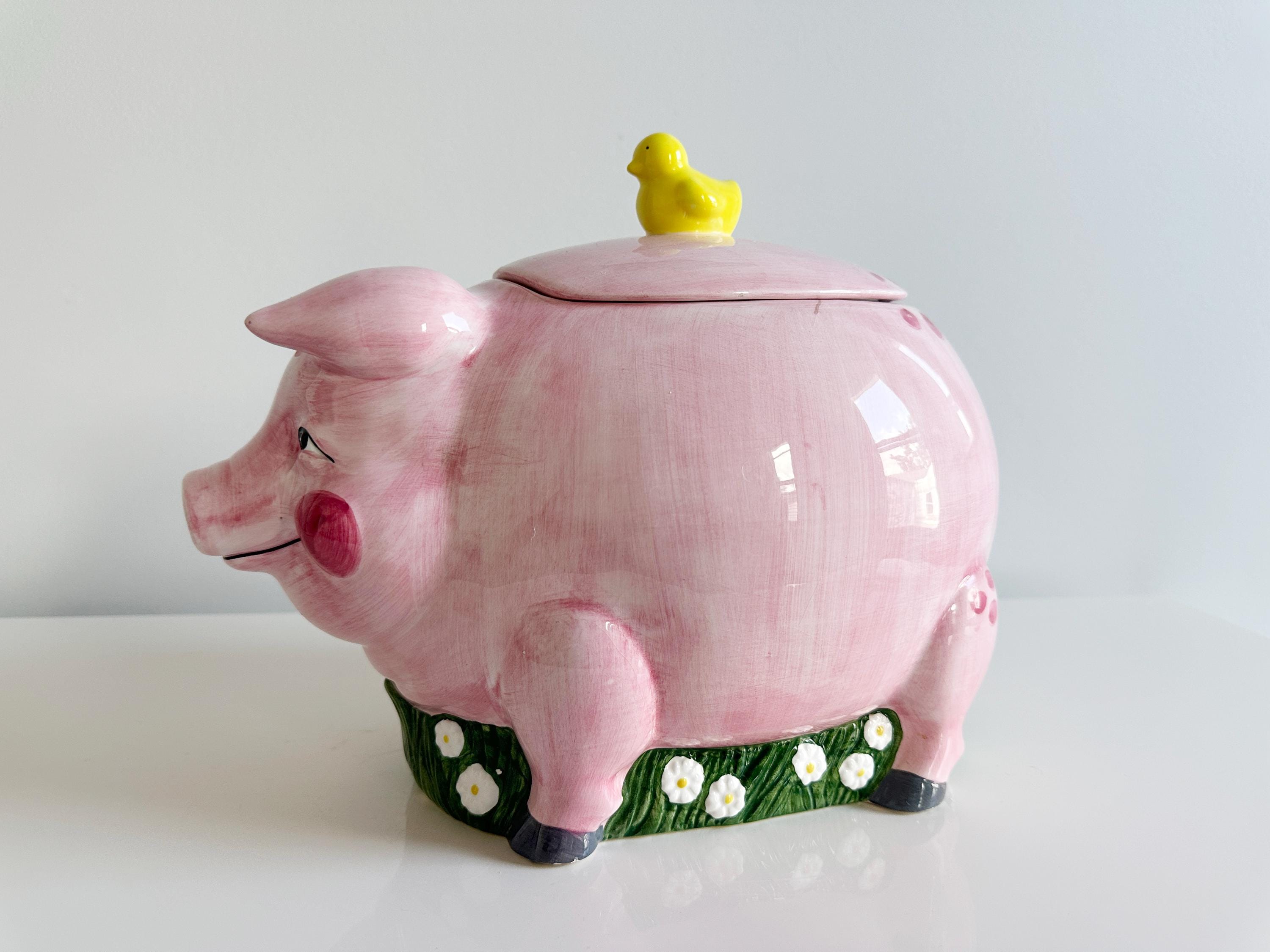 Vintage Pig Cookie Jar - Etsy