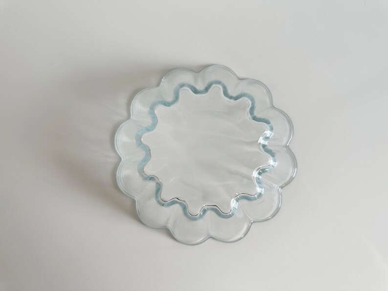 Pyrex Fluted Ruffle Clear Glass 20cm Scalloped Edge Bowl 823 Etsy