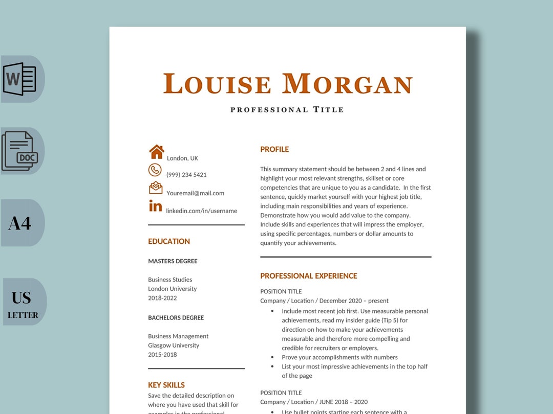 Resume Template Word Simple Modern - Il 1080xN.4957115357 67hn 