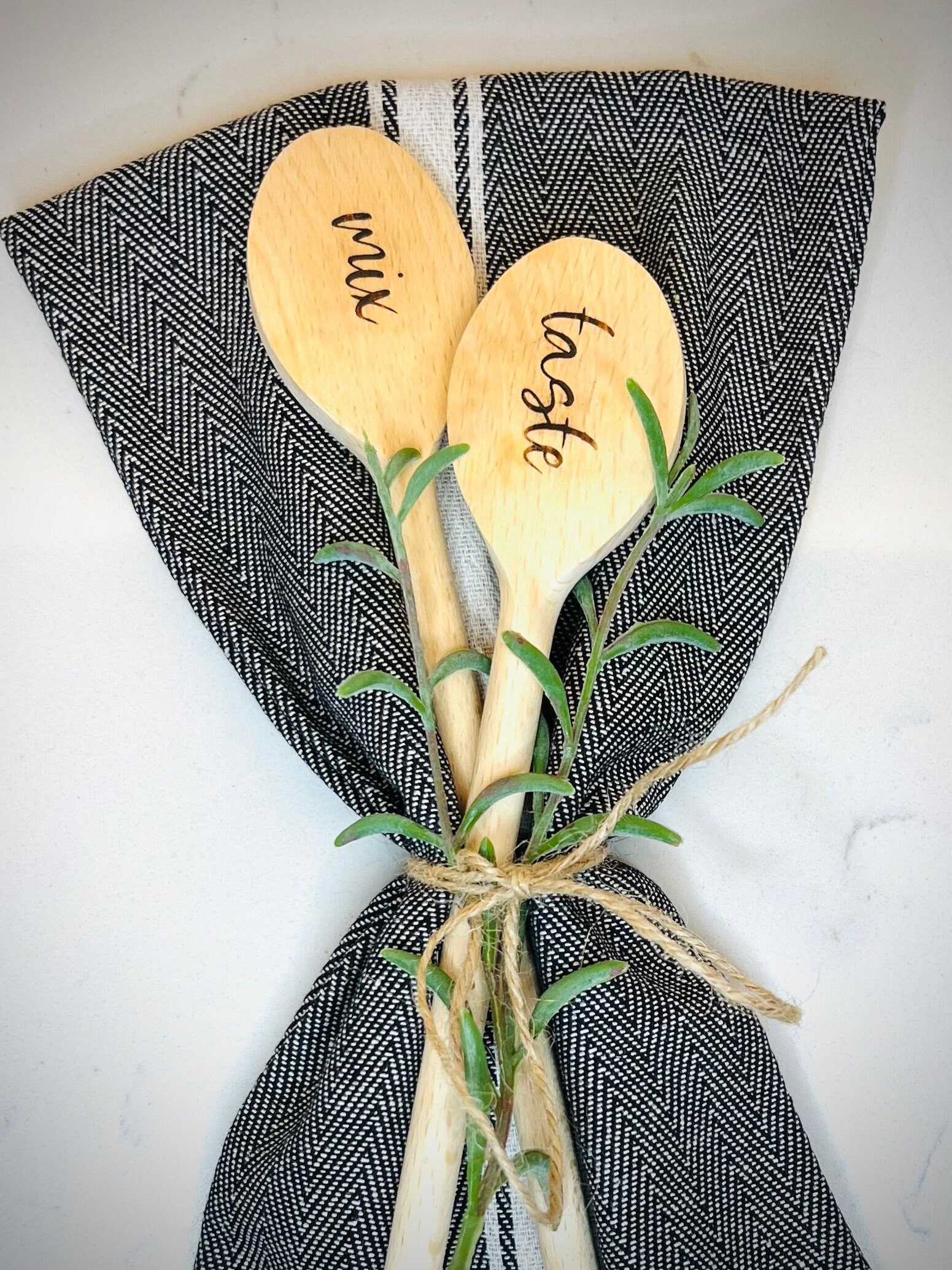 Spoons & Kitchen Towel Set Mix Taste Housewarming - Etsy