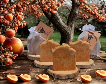 Homemade Peach Goat Milk Soap