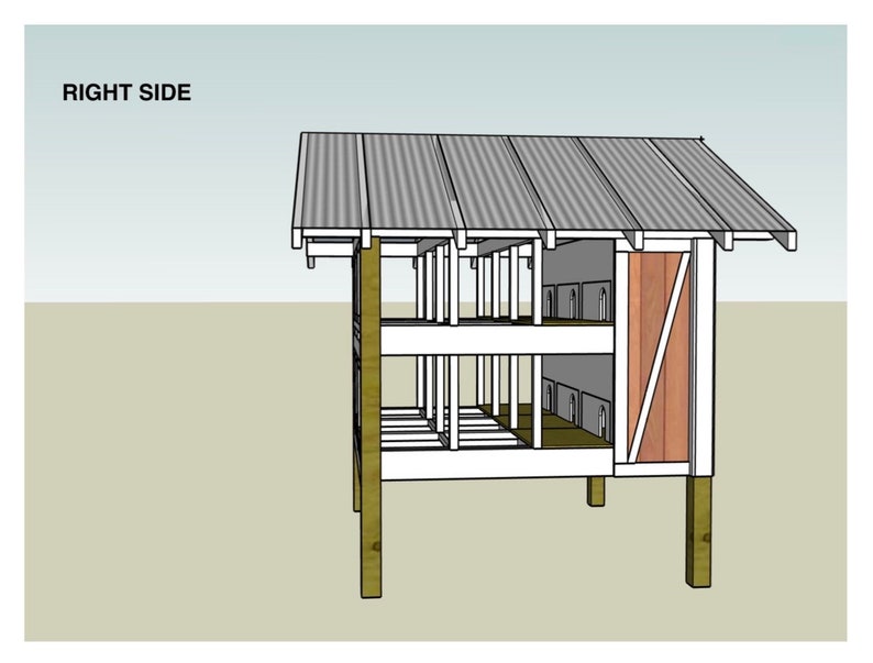 Plans for Backyard Double Decker Rabbit Hutch Etsy