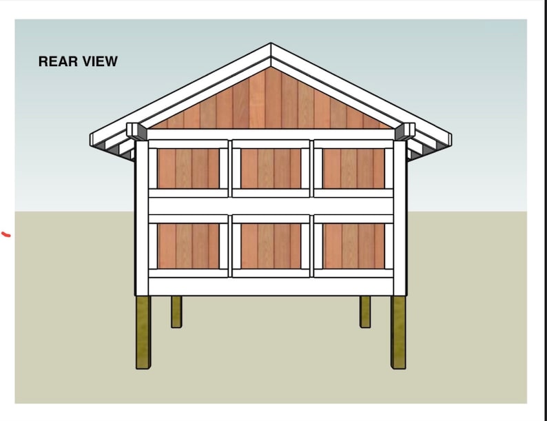 Plans for Backyard Double Decker Rabbit Hutch Etsy