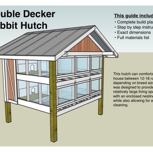 Plans for Backyard Double Decker Rabbit Hutch
