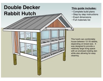 Plans for Backyard Double Decker Rabbit Hutch