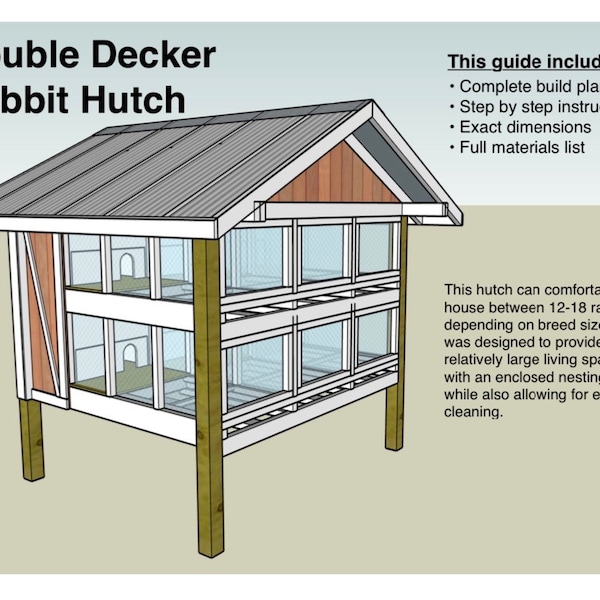 Plans for Backyard Double Decker Rabbit Hutch