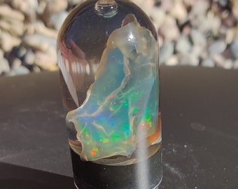 16.98 Carat Virgin Valley Crystal Precious Opal With Fantastic Play of Color