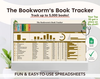 The Bookworm’s Book Tracker Template (Traveler Theme) | Reading | Google Sheets Template | Digital | Editable