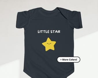 Little Star Bodysuit | Outer Space Shirt | Solar System Baby Bodysuit | Comfortable Baby Graphic Gift for New Parents