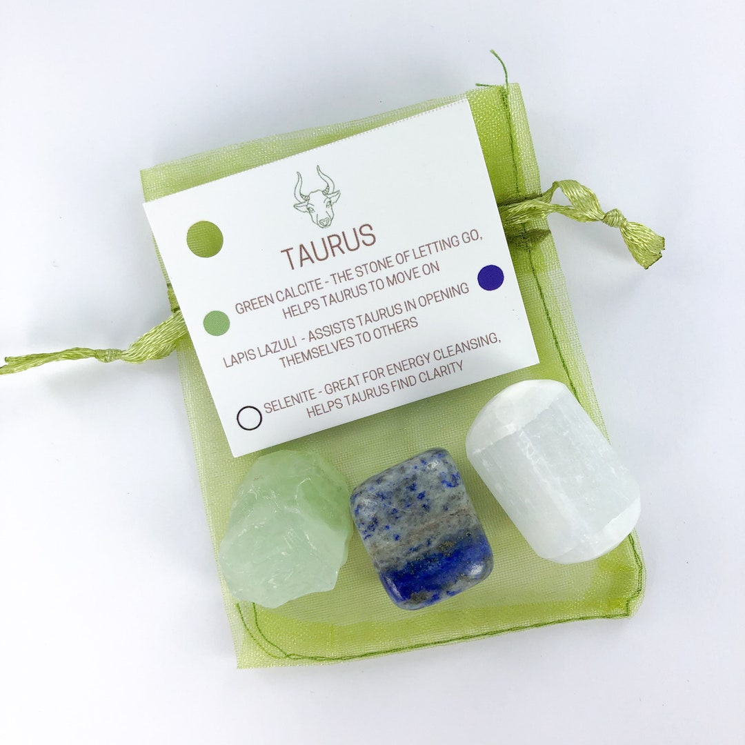 Taurus Zodiac Crystal Kit – Astrology Healing Set for Star Sign Energy ...