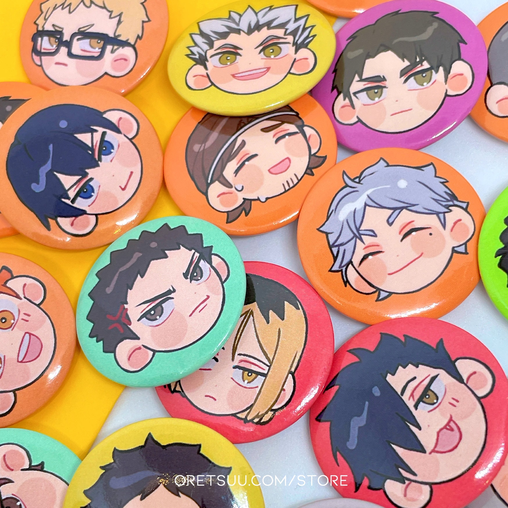 Bottons Anime Haikyuu!!! Anime Japonês Botton Yaoi Vôlei Haikyuu Broche Pin