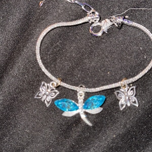 Light Blue dragonfly bracelet