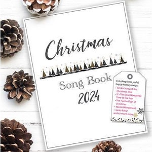 Christmas Song Book 2024, Scarica e stampa pdf, Canti natalizi tradizionali, Canti natalizi, Fogli con testi,