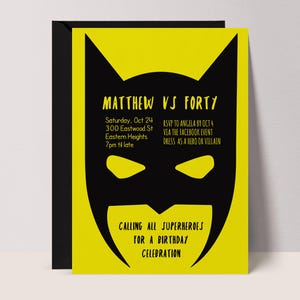 Superhero Invitation, Editable Superhero Birthday Party Invite, Editable Printable Superheroes Invitation | Modern Adults or Kids  #SM3