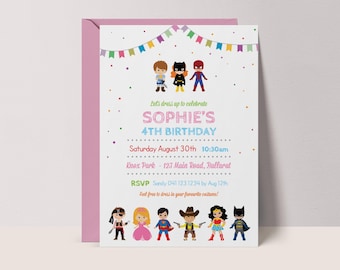 Kids Costume Party Invitation: Dress Up Invite Template, Instant Children Printable, Boy Girl #DU3