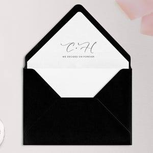 Printable Wedding Envelope Liner Template | Editable Modern Minimalist Liner Envelope | Wedding Stationery | Wedding Liner | MEMORIES
