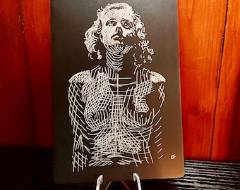 4"x6" Aluminum Engraving From Selected Artwork