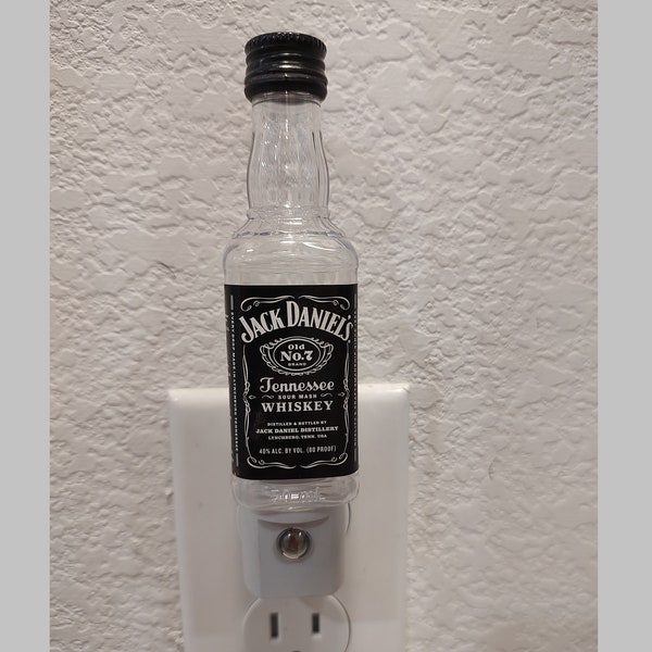 Jack Daniels Old No. 7, Tennessee Honey, Tennessee Fire or Gentleman Jack Mini Liquor Bottle Night Light