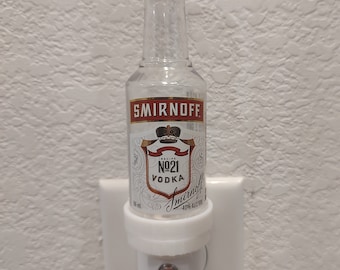 Mini botella de licor Smirnoff Vodka con luz nocturna