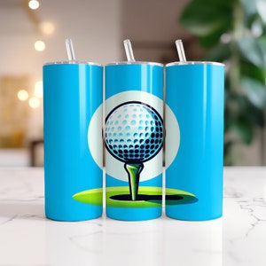 Avvolgimento perfetto per gli appassionati di golf per bicchieri skinny da 20 once / Design a sublimazione / Dritto / PNG / Uso commerciale incluso