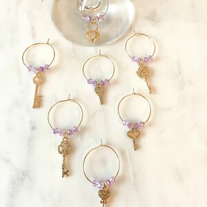 New home themed wine charms