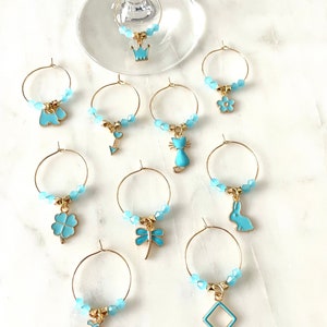 Baby boy themed wine charms