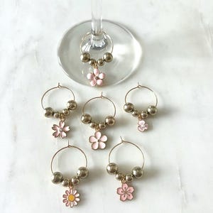 Wein Anhänger in Pink und Gold