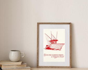 Citazione dal film Lo squalo: ti servirà una barca più grande (download digitale PDF A4)