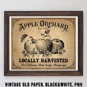 Free Printables Vintage Apple Sign