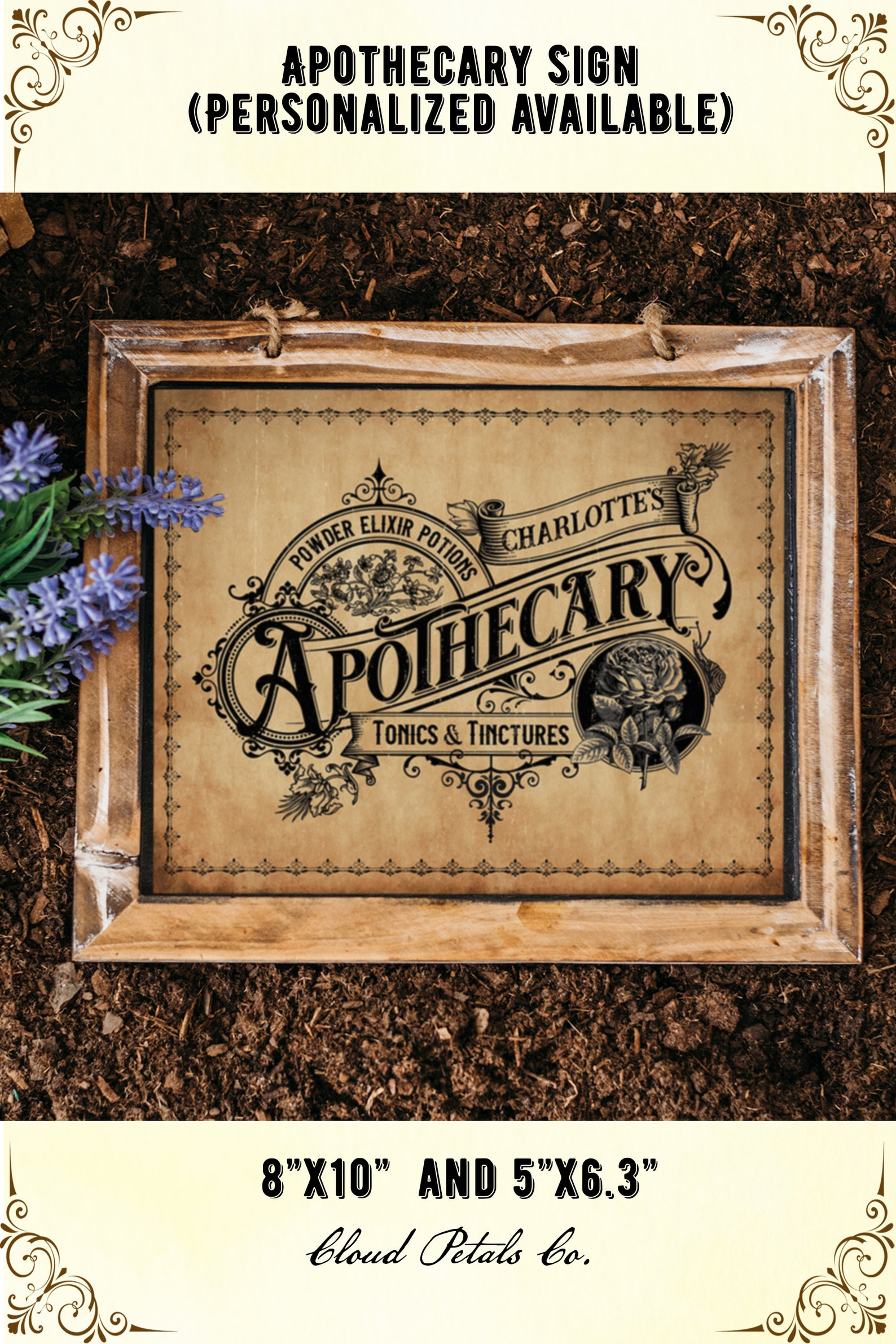 Personalized Apothecary Sign, Printable Witch Decor, Unique Home Gift