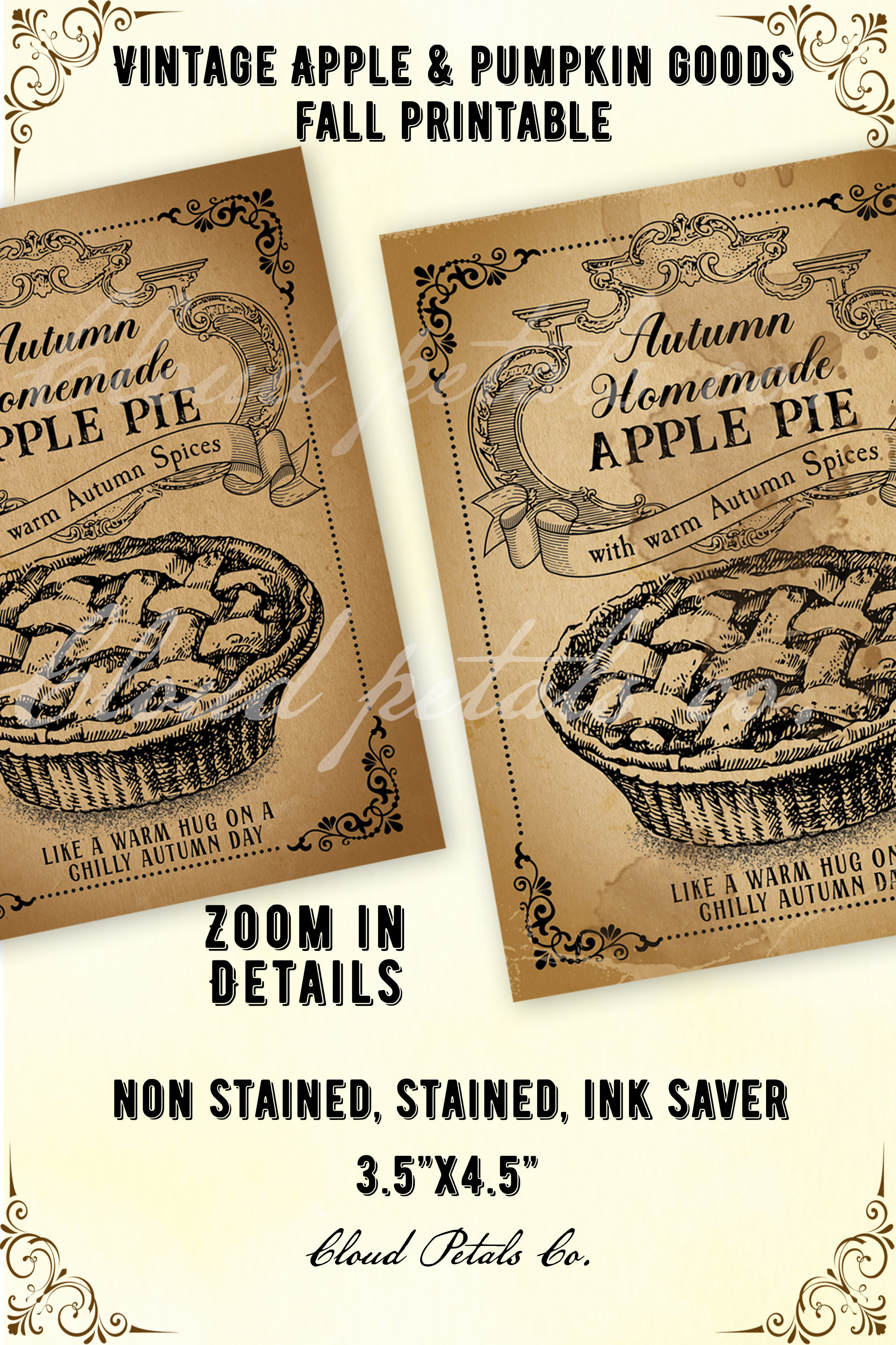 Fall Label Jar Vintage Fall Pantry Labels, Thanksgiving Fall Autumn Clipart Graphics ...