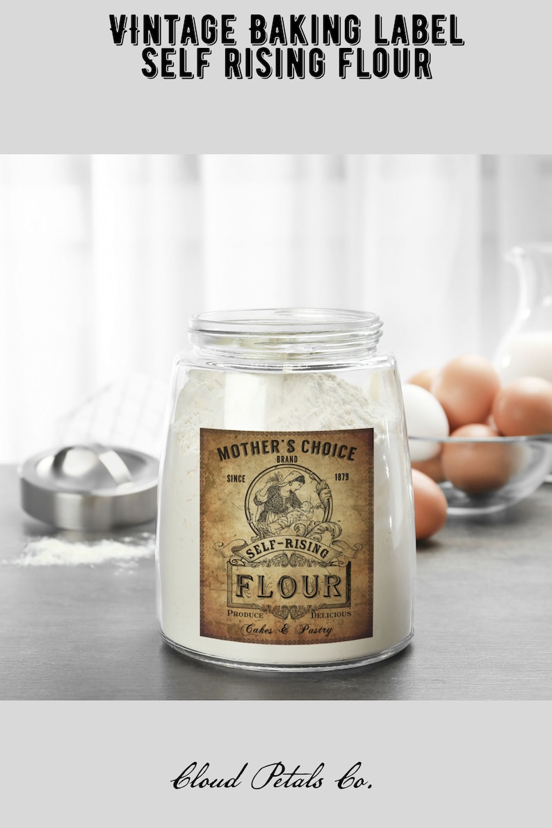 Vintage Pantry Labels: Baking Powder, Flour, Maple Syrup (digital ...