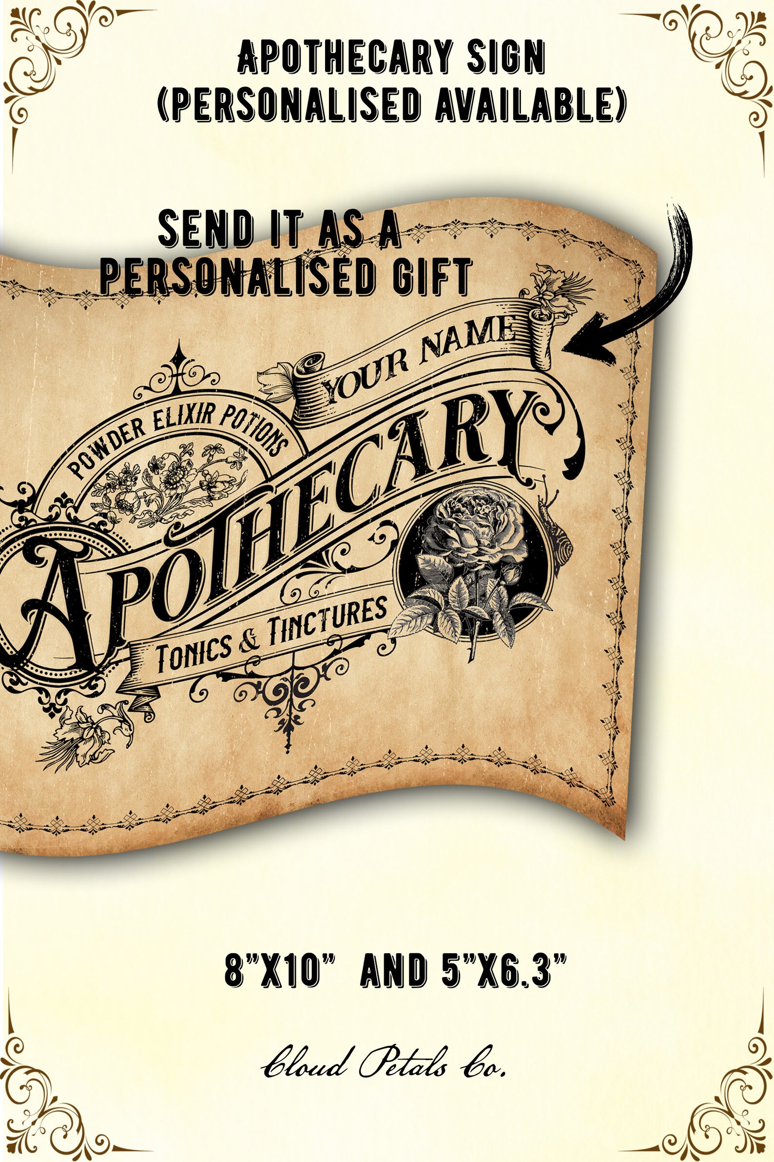 Personalized Apothecary Sign, Printable Witch Decor, Unique Home Gift ...