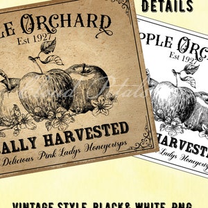 Vintage Apple Farm Sign, Apple Orchard Printable, Vintage Farmhouse ...