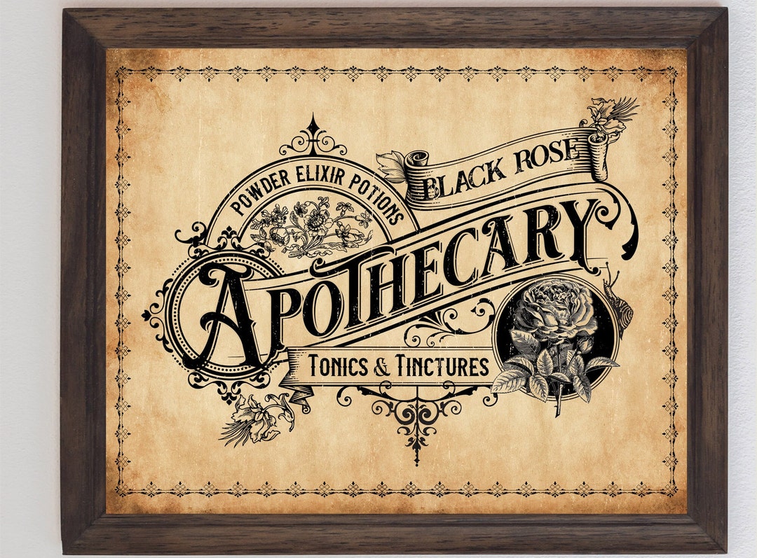 Personalized Apothecary Sign Printable Witch Decor Unique Home Gift
