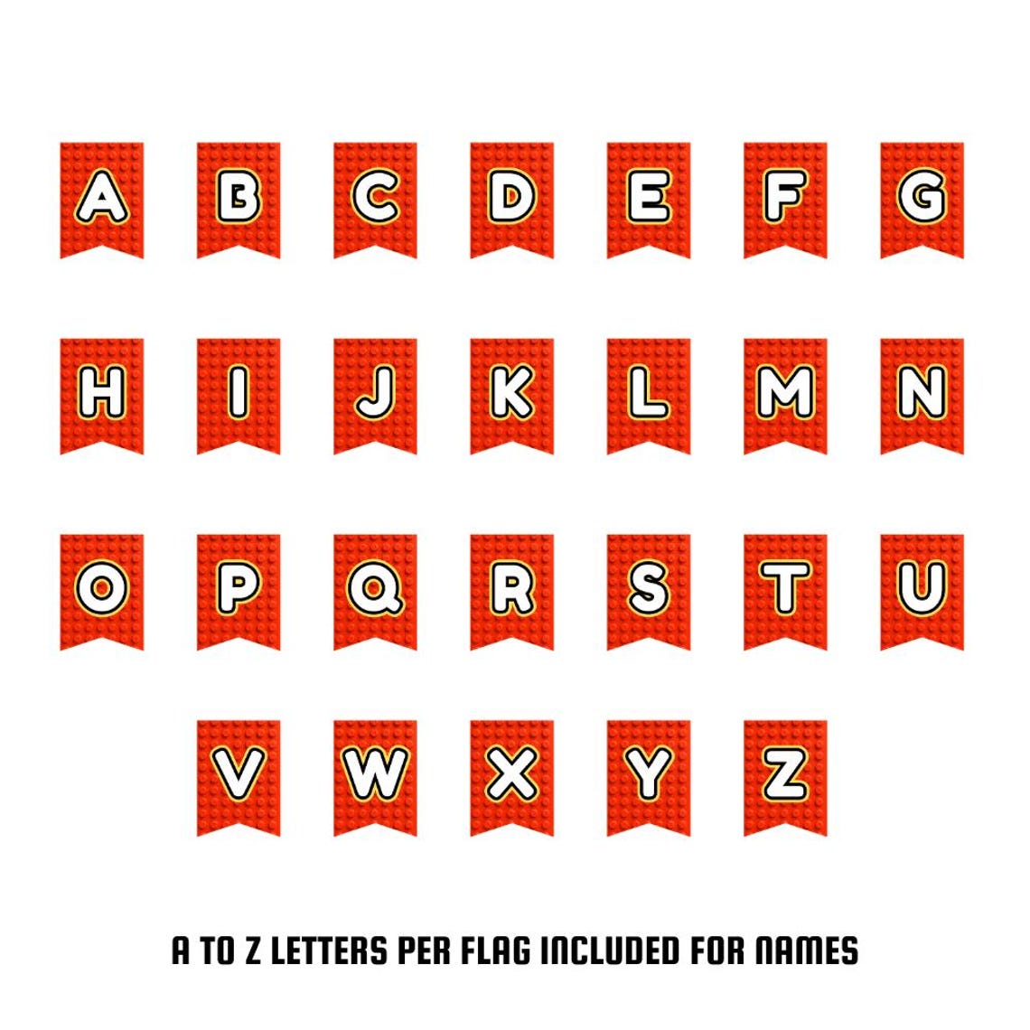 Building Blocks Birthday Banner Template, Blocks Party Decor With A–Z ...