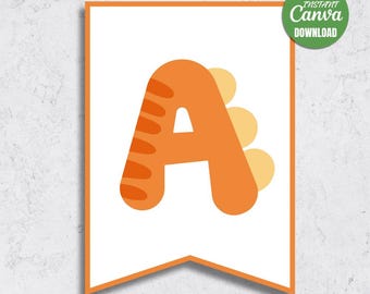 Dinosaur Birthday Banner Template, Editable Canva Party Decor (Digital Download)