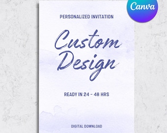 Custom Birthday Invitation, Personalized Design, Digital Download (24-48 Hrs)
