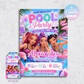 Kpop Girls Pool Party Invitation, Summer Birthday Invite (Digital Download) product logo