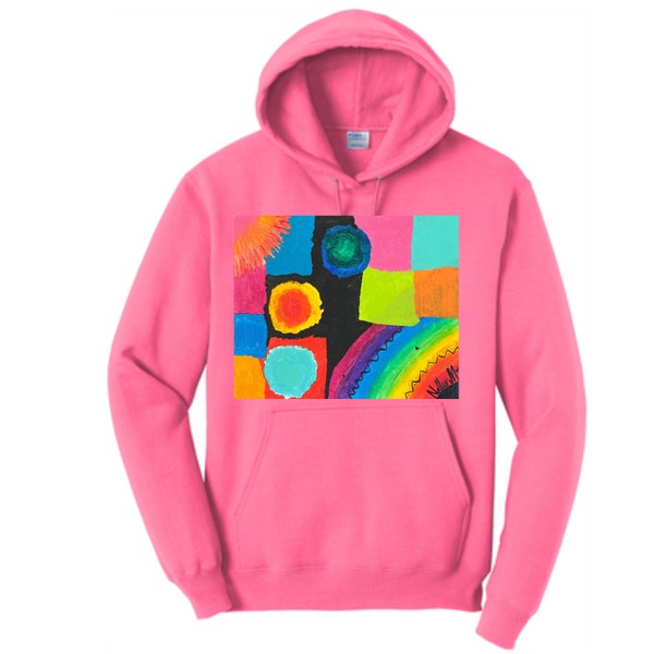 Pink Colorful Hoodie