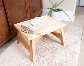 Handcrafted Pine Stool