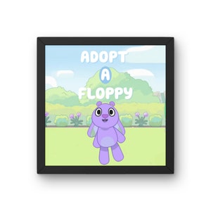 Adopt a Flopp y, Certificate of Adoption, Blue y and Bingo Party, Blue y Birthday, Modern Minimal Dog theme party
